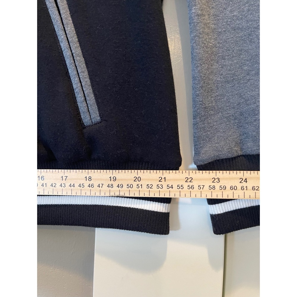 Torrid Womens Plus Size 2 Varsity Bomber Jacket Hooded Snap Front Black Grey - Picture 6 of 15